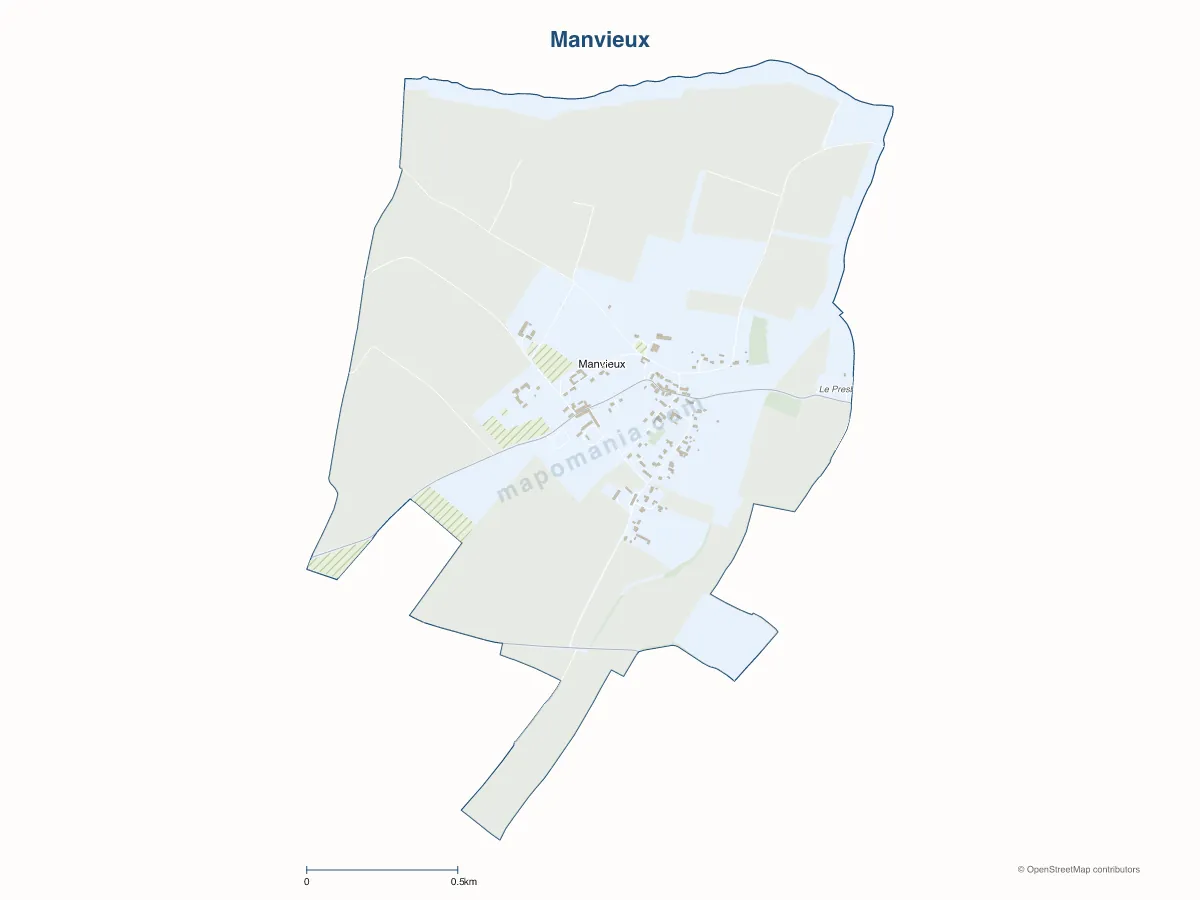 Carte de Manvieux à personnaliser