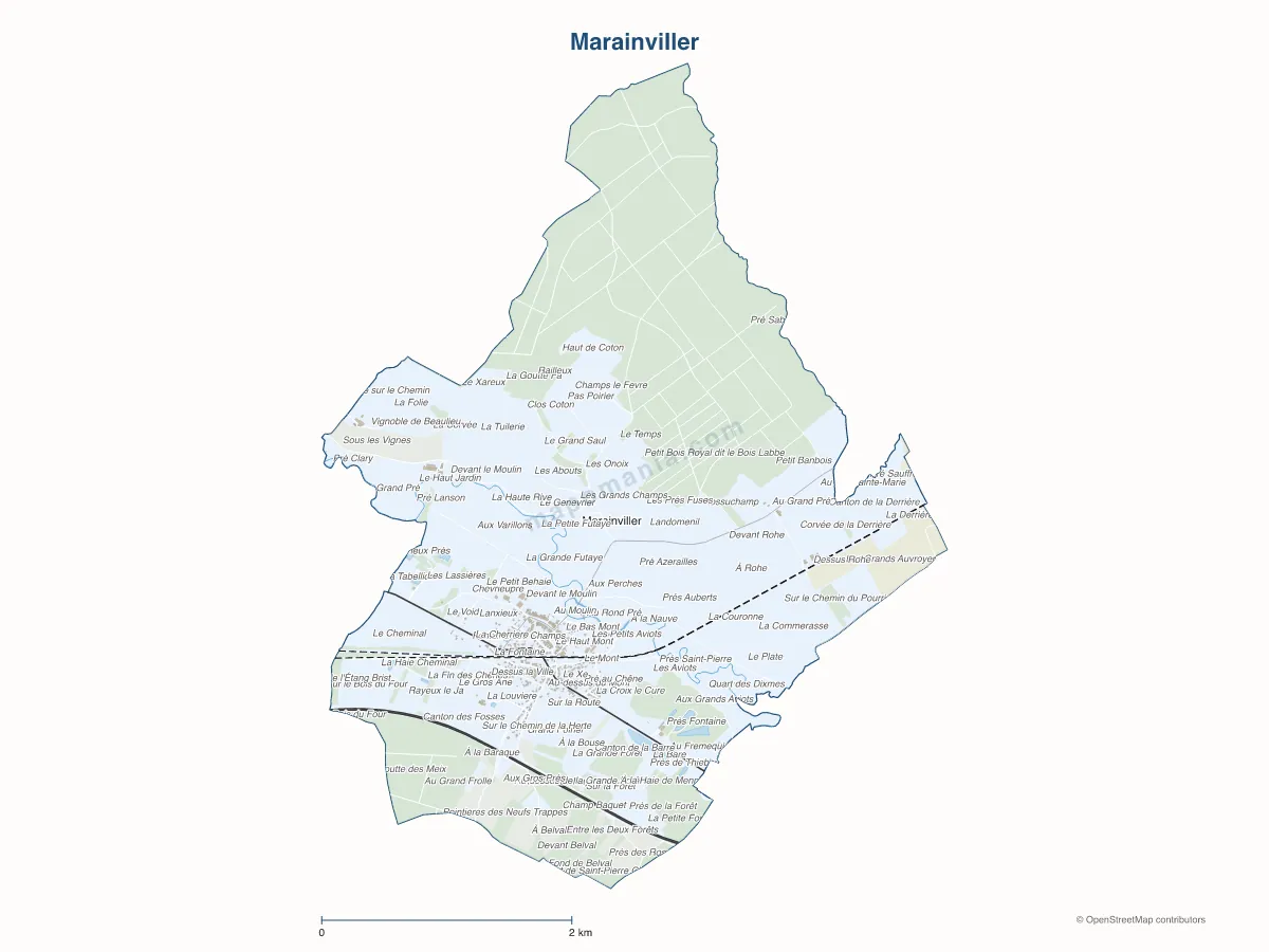 Carte de Marainviller à personnaliser