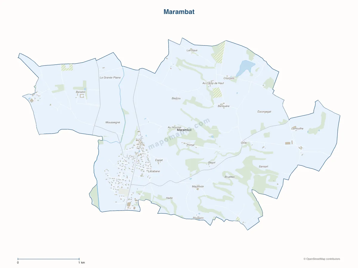 Carte de Marambat à personnaliser