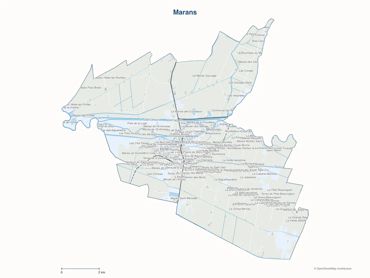 Carte de Marans à personnaliser