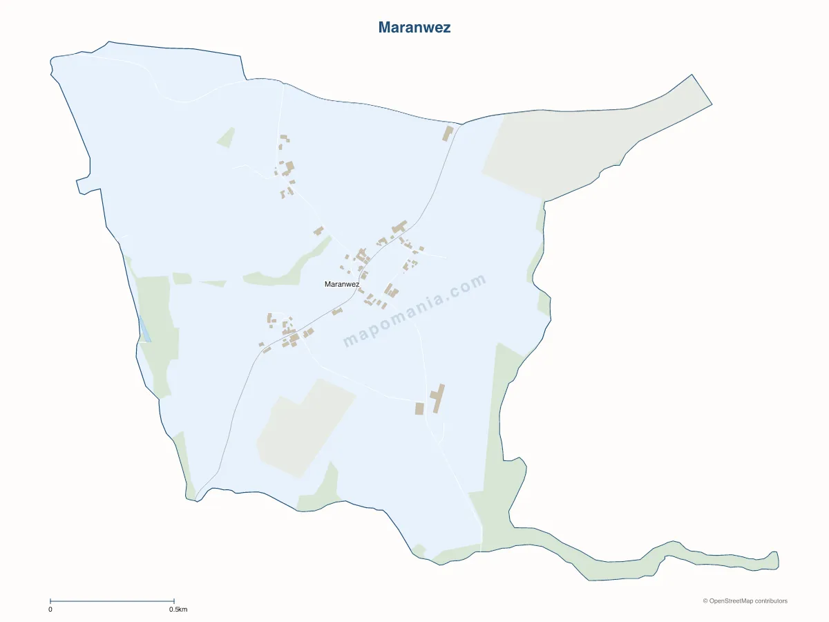 Carte de Maranwez à personnaliser