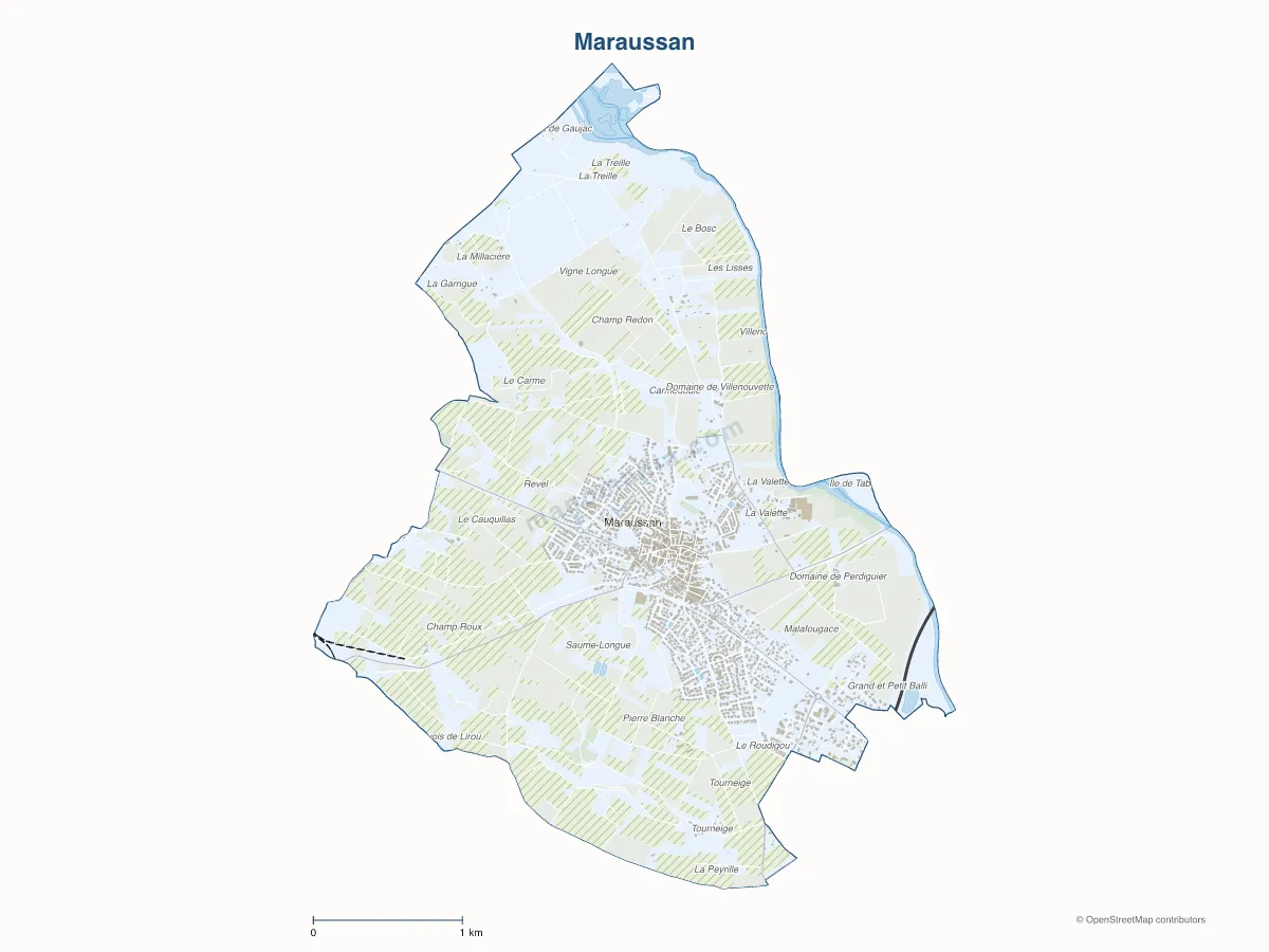 Carte de Maraussan à personnaliser