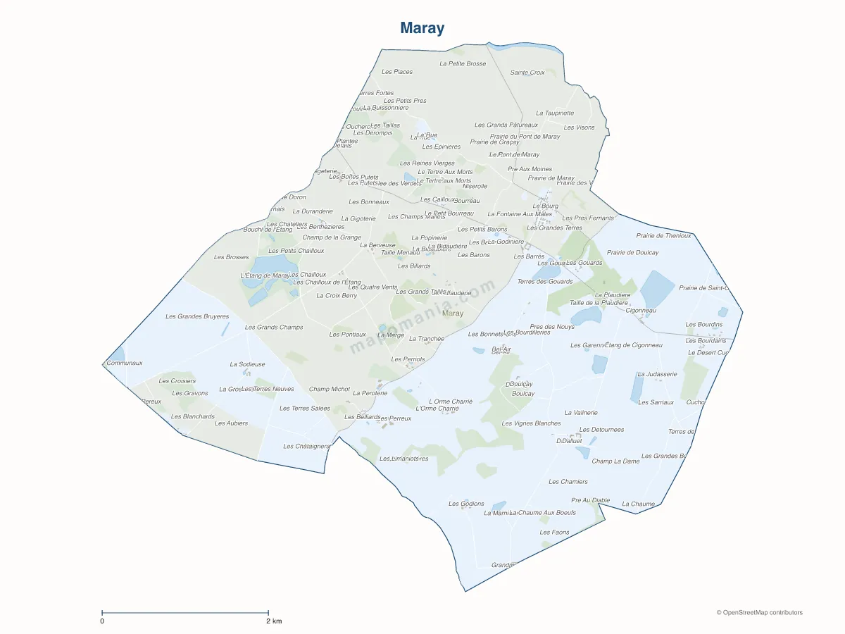 Carte de Maray à personnaliser