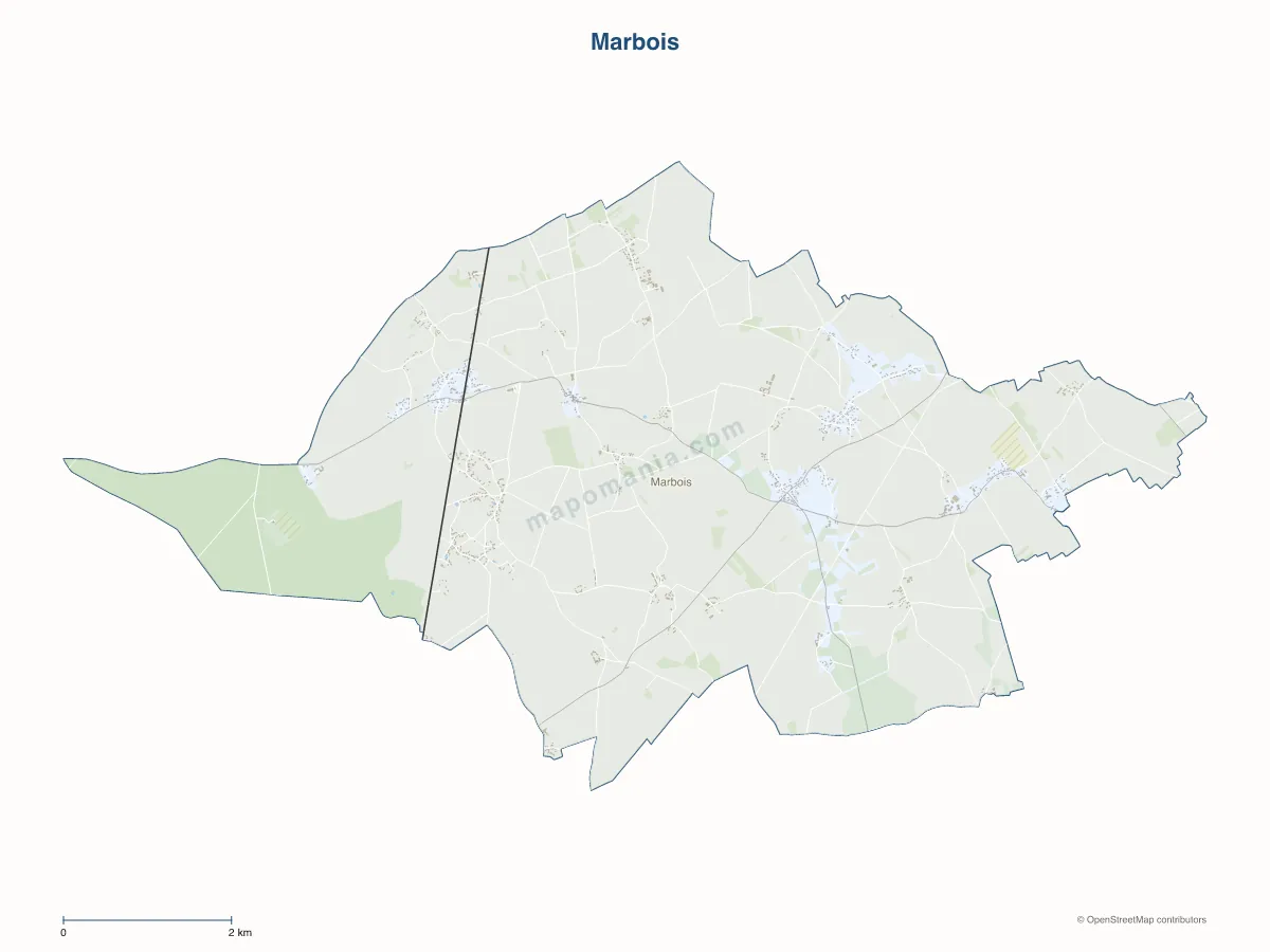 Carte de Marbois à personnaliser
