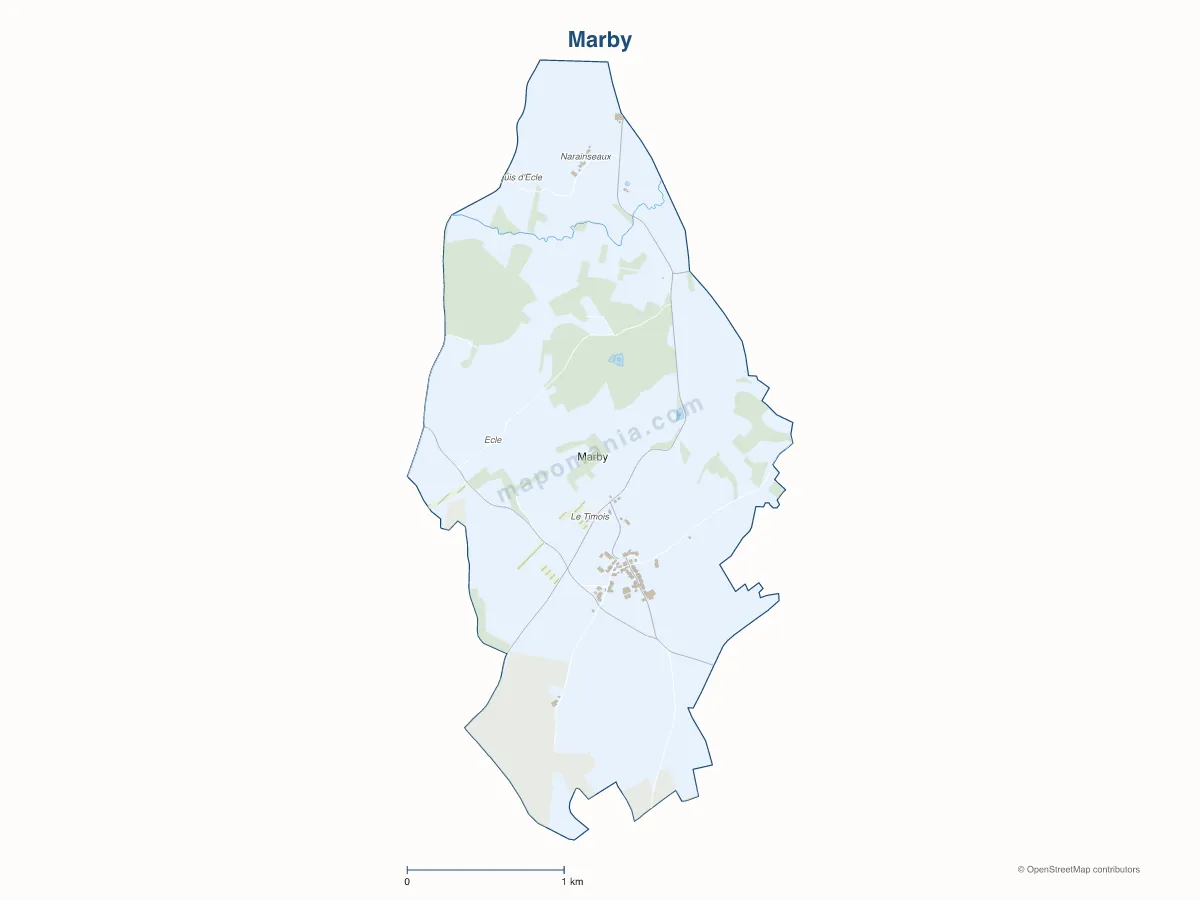 Carte de Marby à personnaliser
