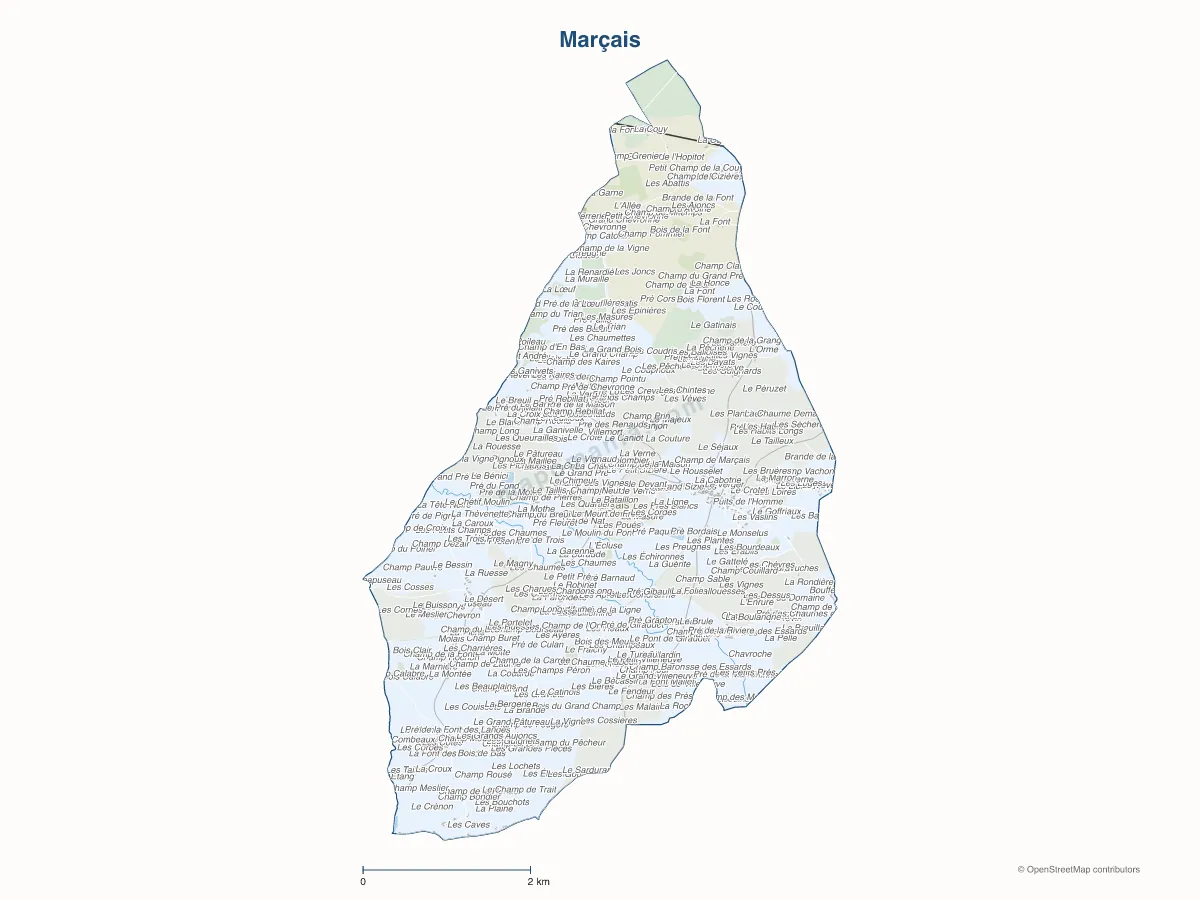 Carte de Marçais à personnaliser