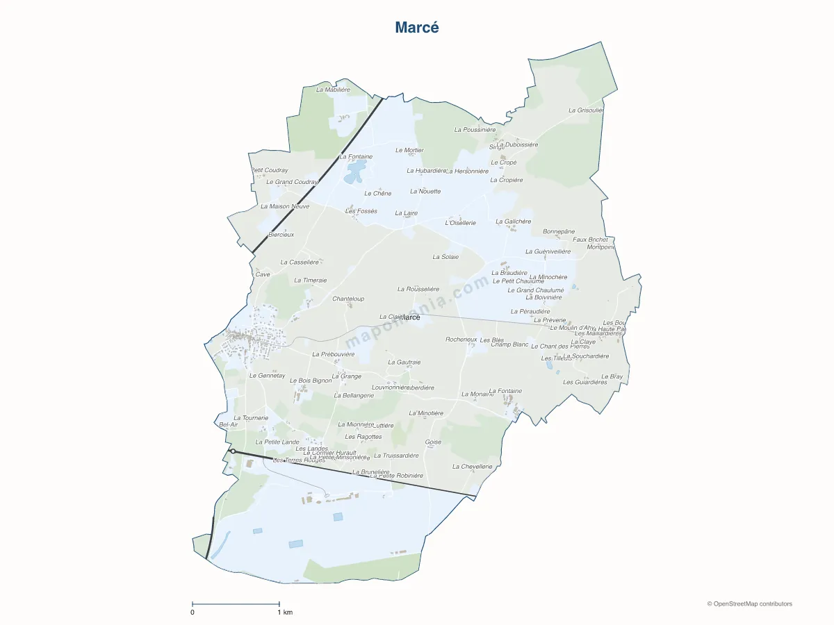 Carte de Marcé à personnaliser