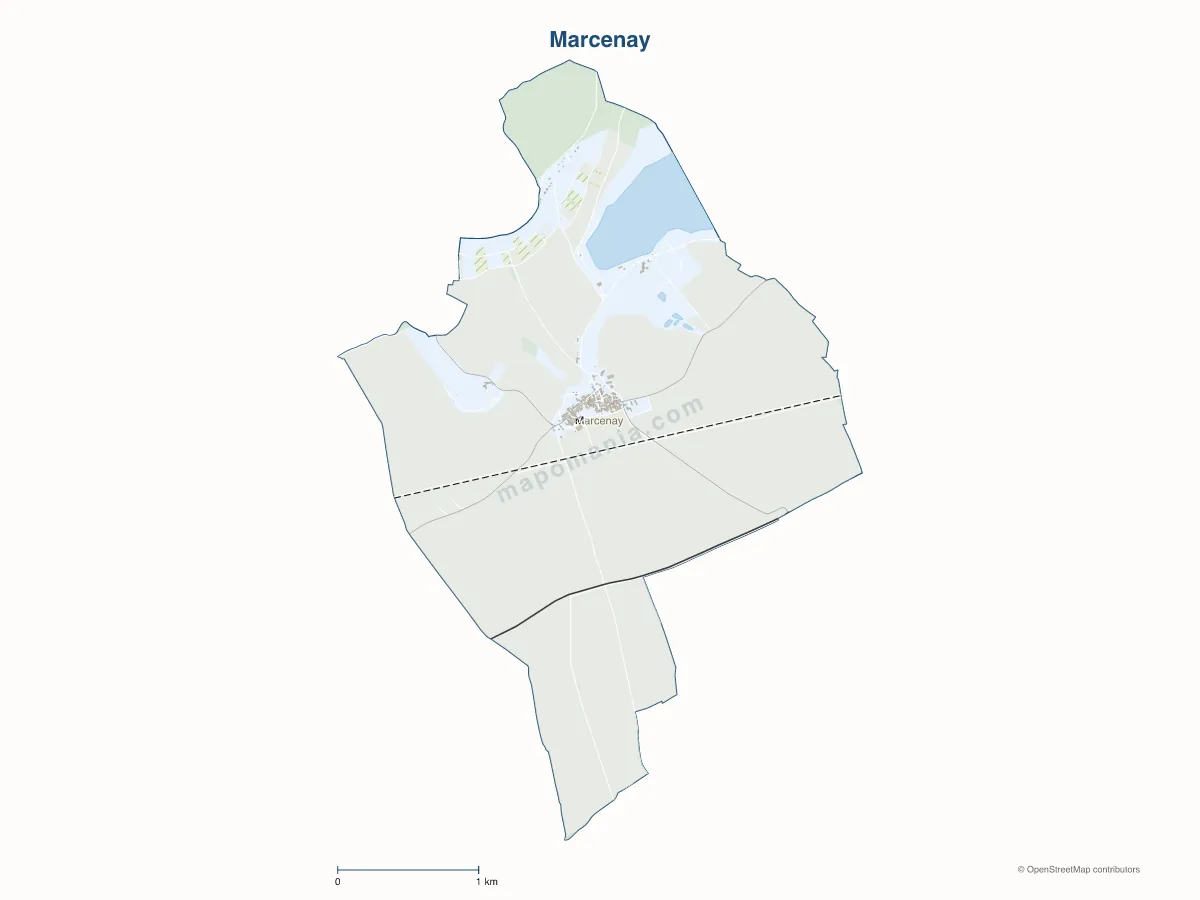 Carte de Marcenay à personnaliser