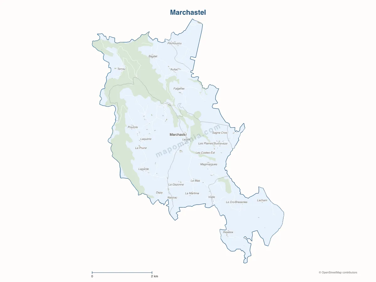Carte de Marchastel à personnaliser