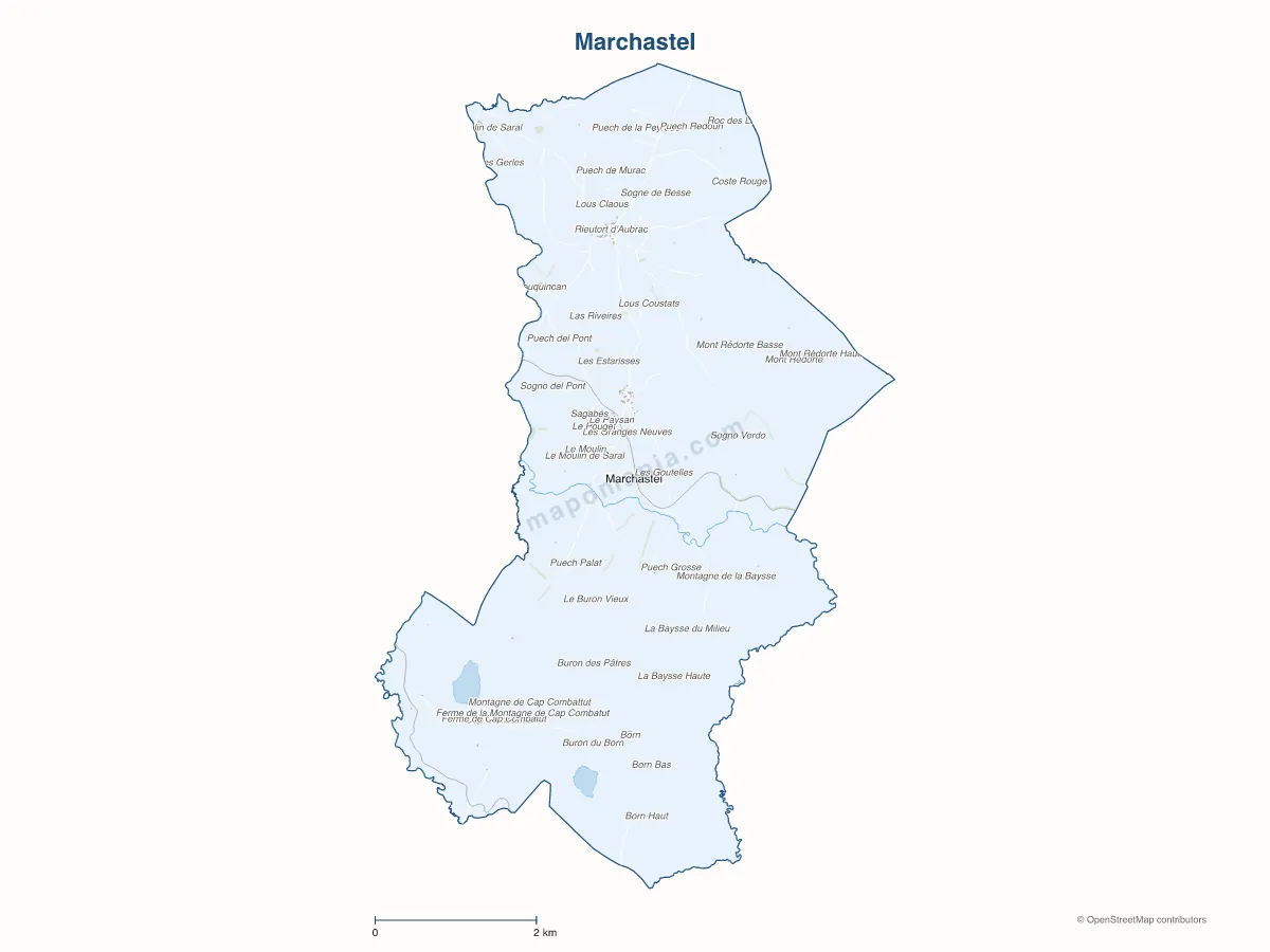 Carte de Marchastel à personnaliser