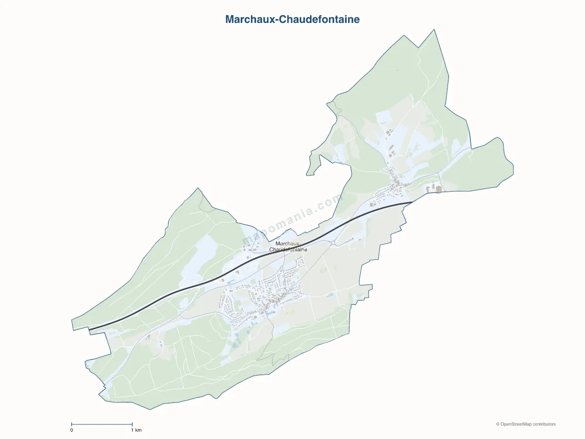 Carte de Marchaux-Chaudefontaine à personnaliser