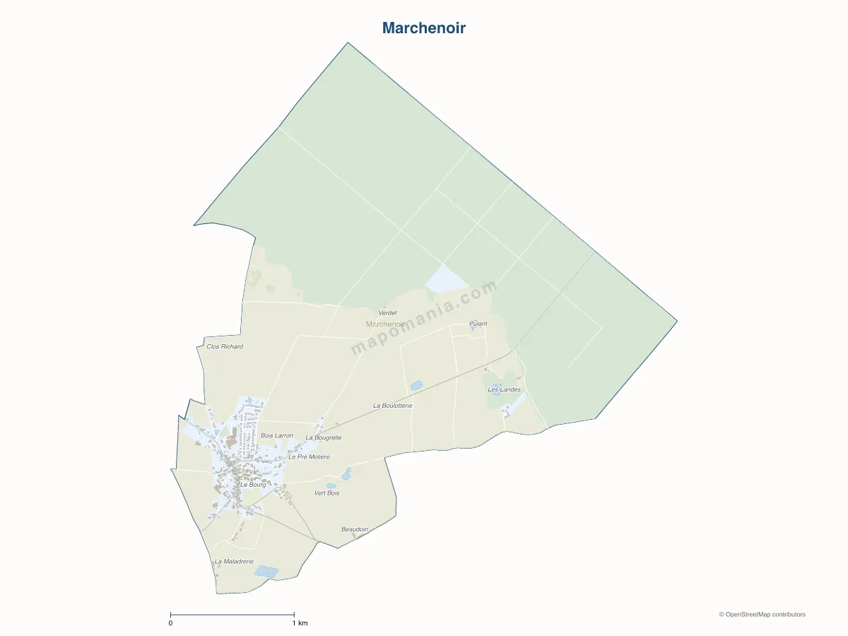 Carte de Marchenoir à personnaliser
