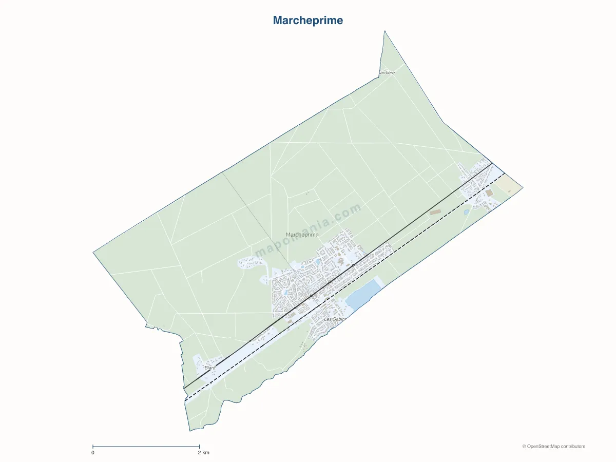 Carte de Marcheprime à personnaliser