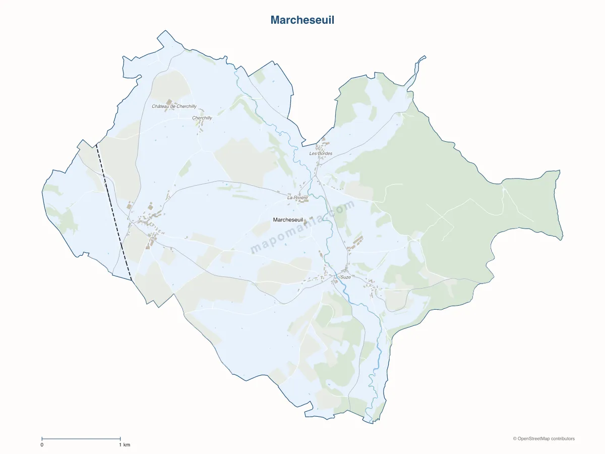 Carte de Marcheseuil à personnaliser