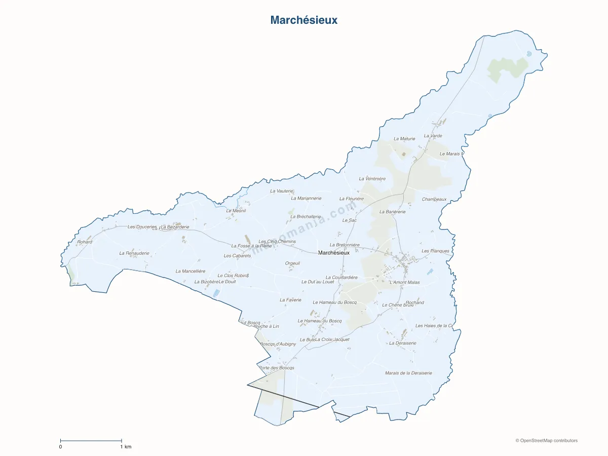 Carte de Marchésieux à personnaliser