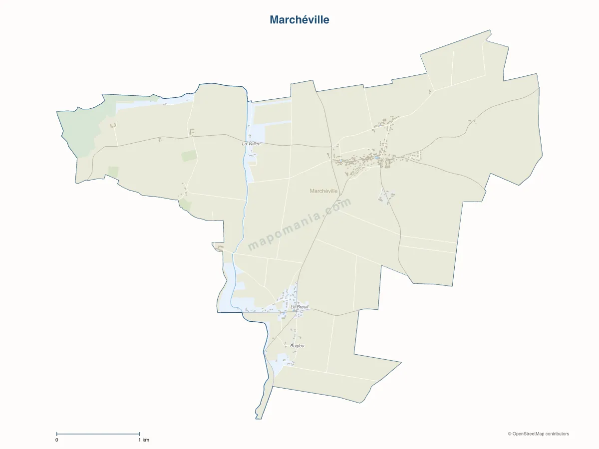 Carte de Marchéville à personnaliser