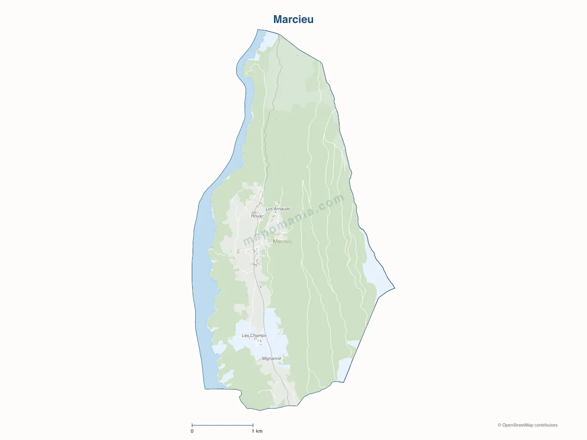 Carte de Marcieu à personnaliser