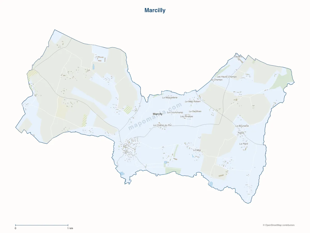 Carte de Marcilly à personnaliser