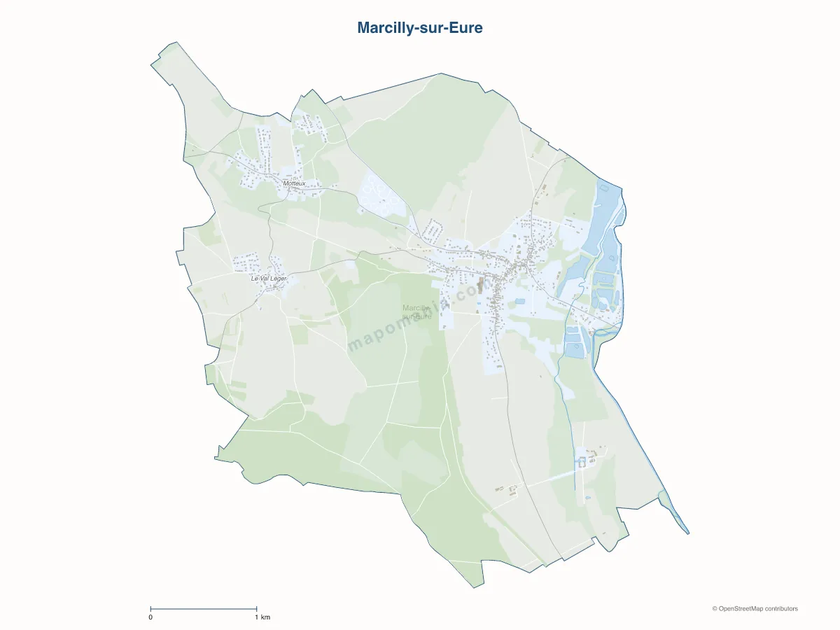 Carte de Marcilly-sur-Eure à personnaliser