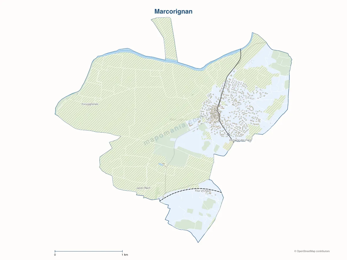 Carte de Marcorignan à personnaliser