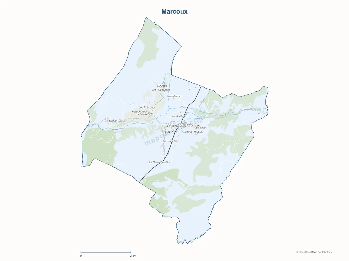 Carte de Marcoux à personnaliser