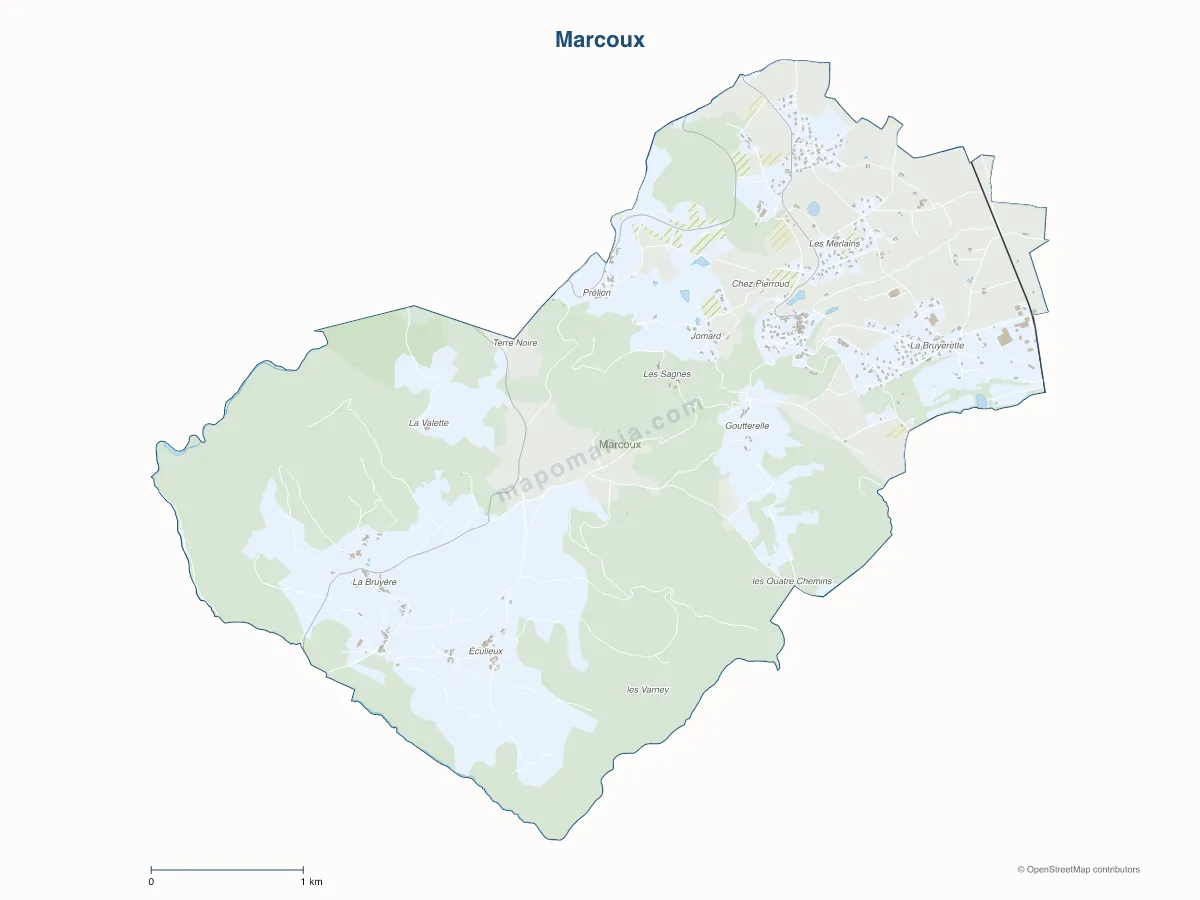Carte de Marcoux à personnaliser