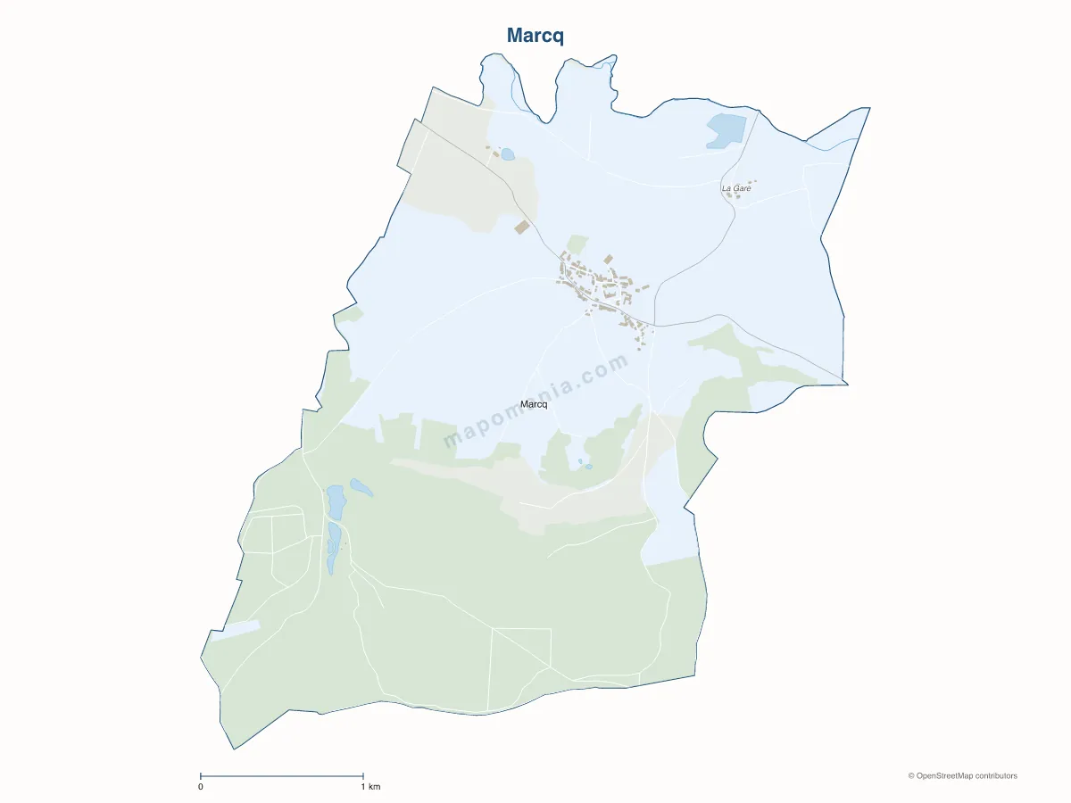 Carte de Marcq à personnaliser