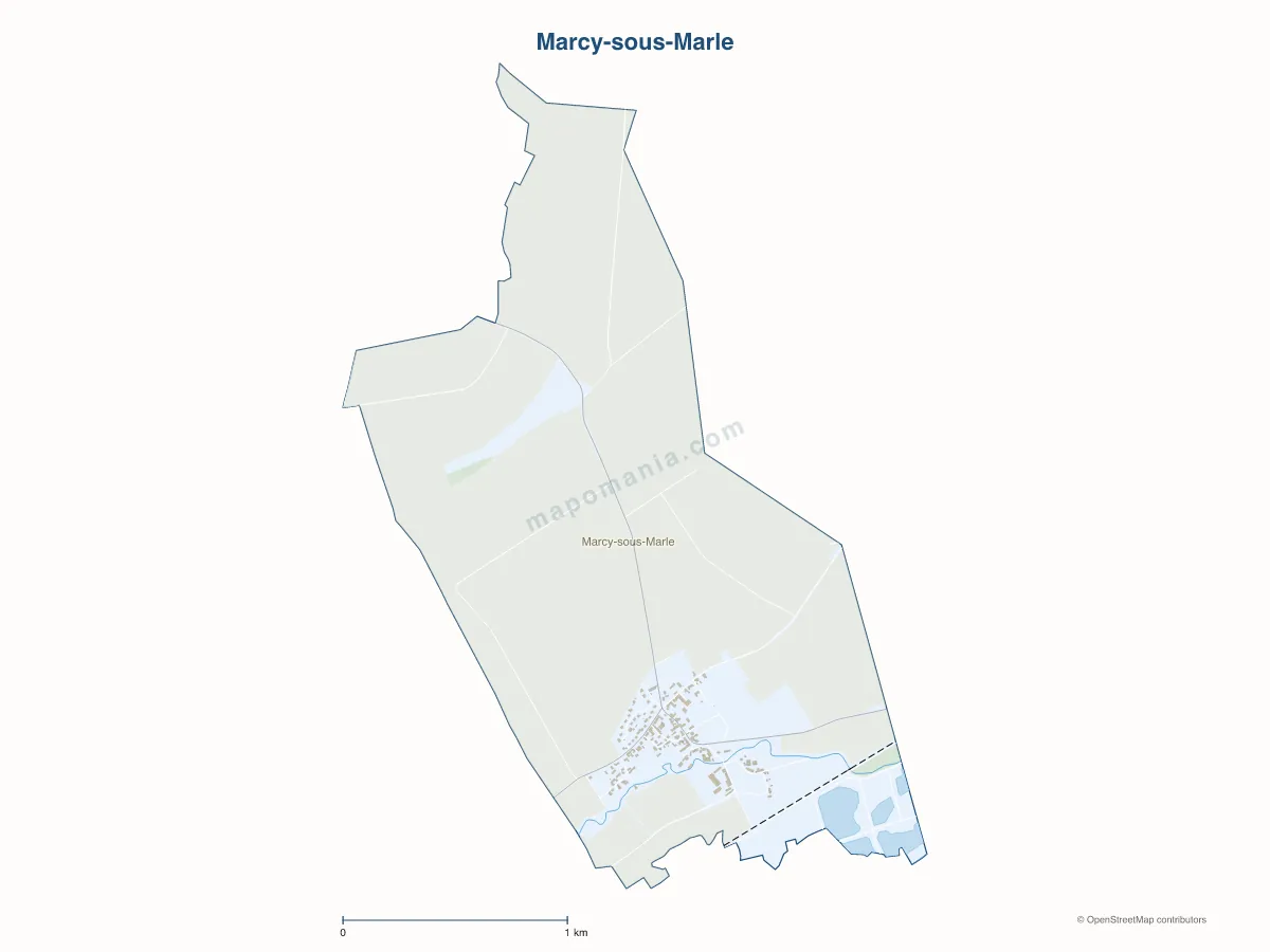 Carte de Marcy-sous-Marle à personnaliser