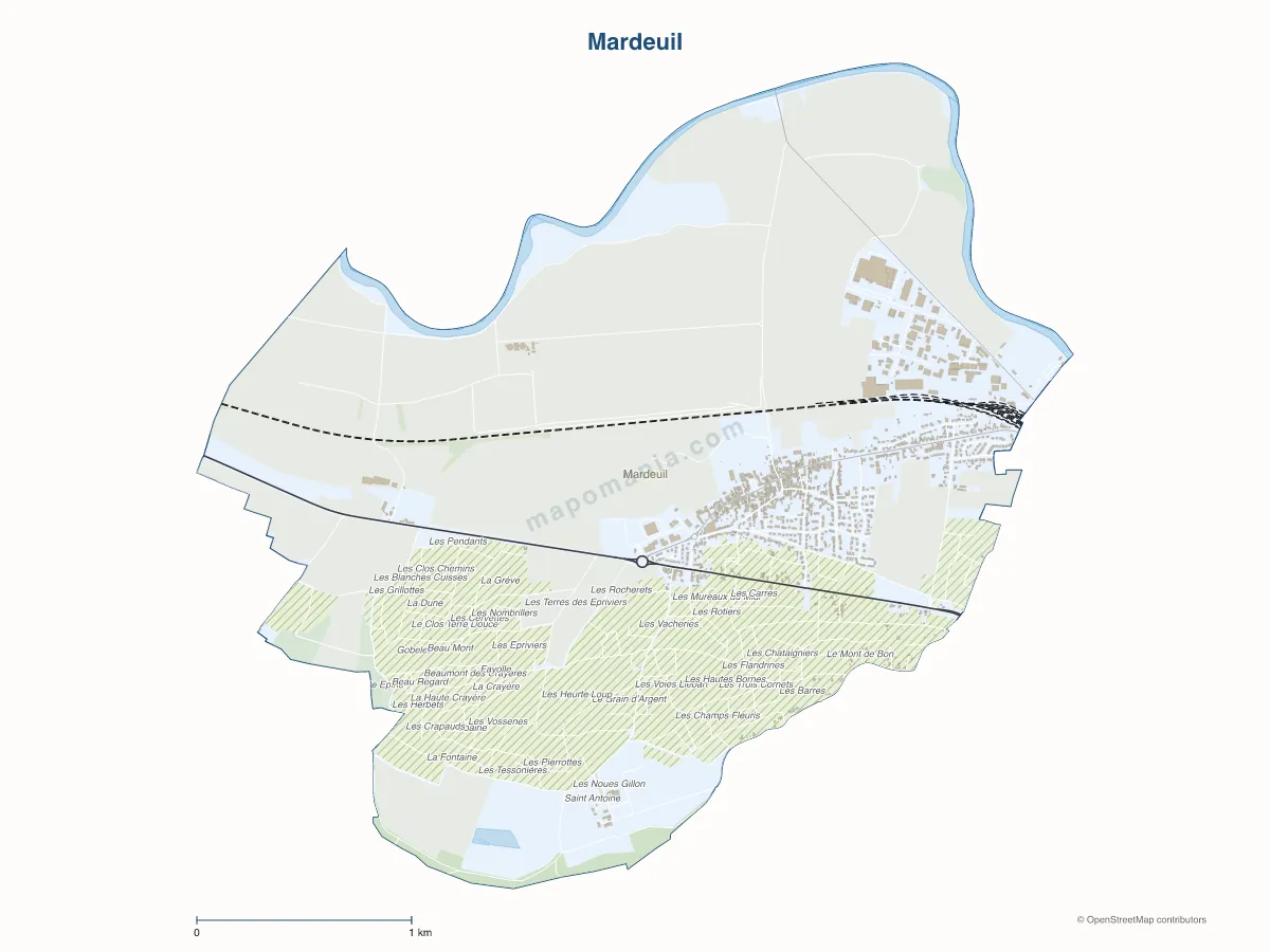 Carte de Mardeuil à personnaliser