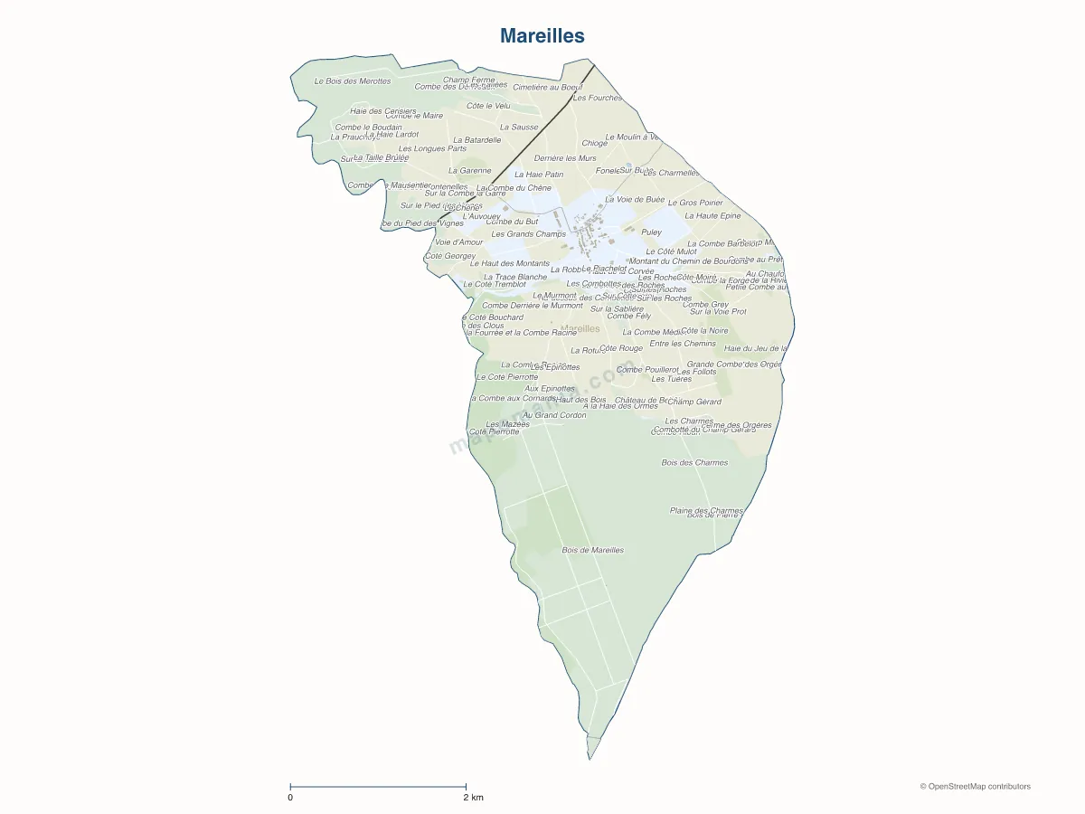 Carte de Mareilles à personnaliser