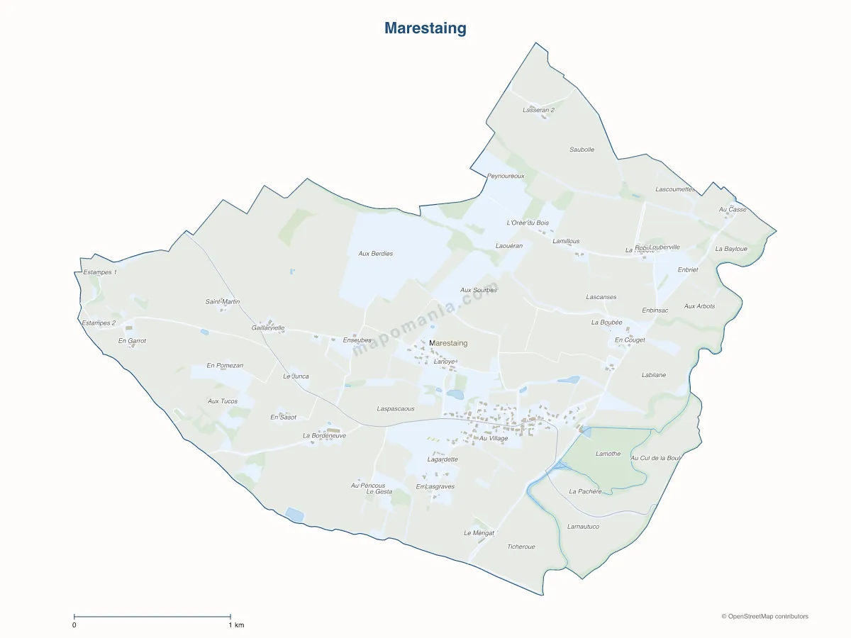 Carte de Marestaing à personnaliser