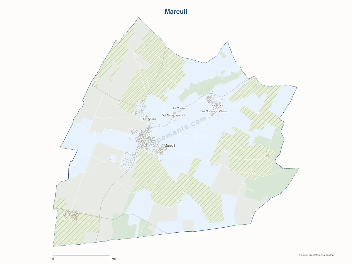Carte de Mareuil à personnaliser
