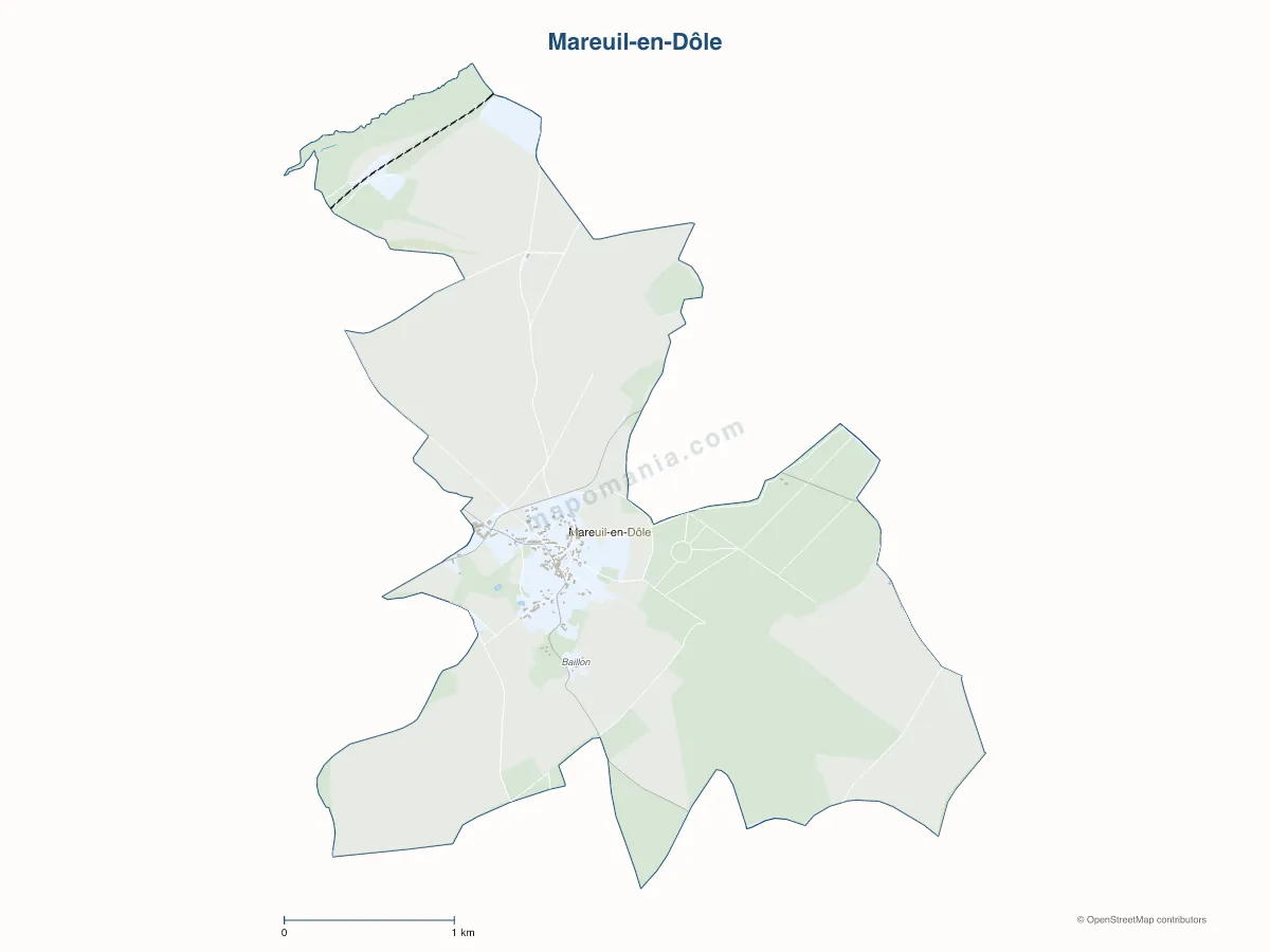 Carte de Mareuil-en-Dôle à personnaliser