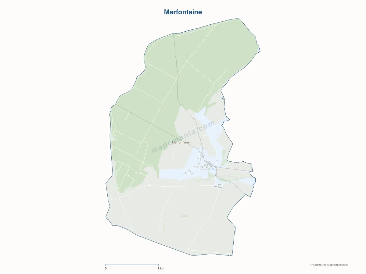 Carte de Marfontaine à personnaliser