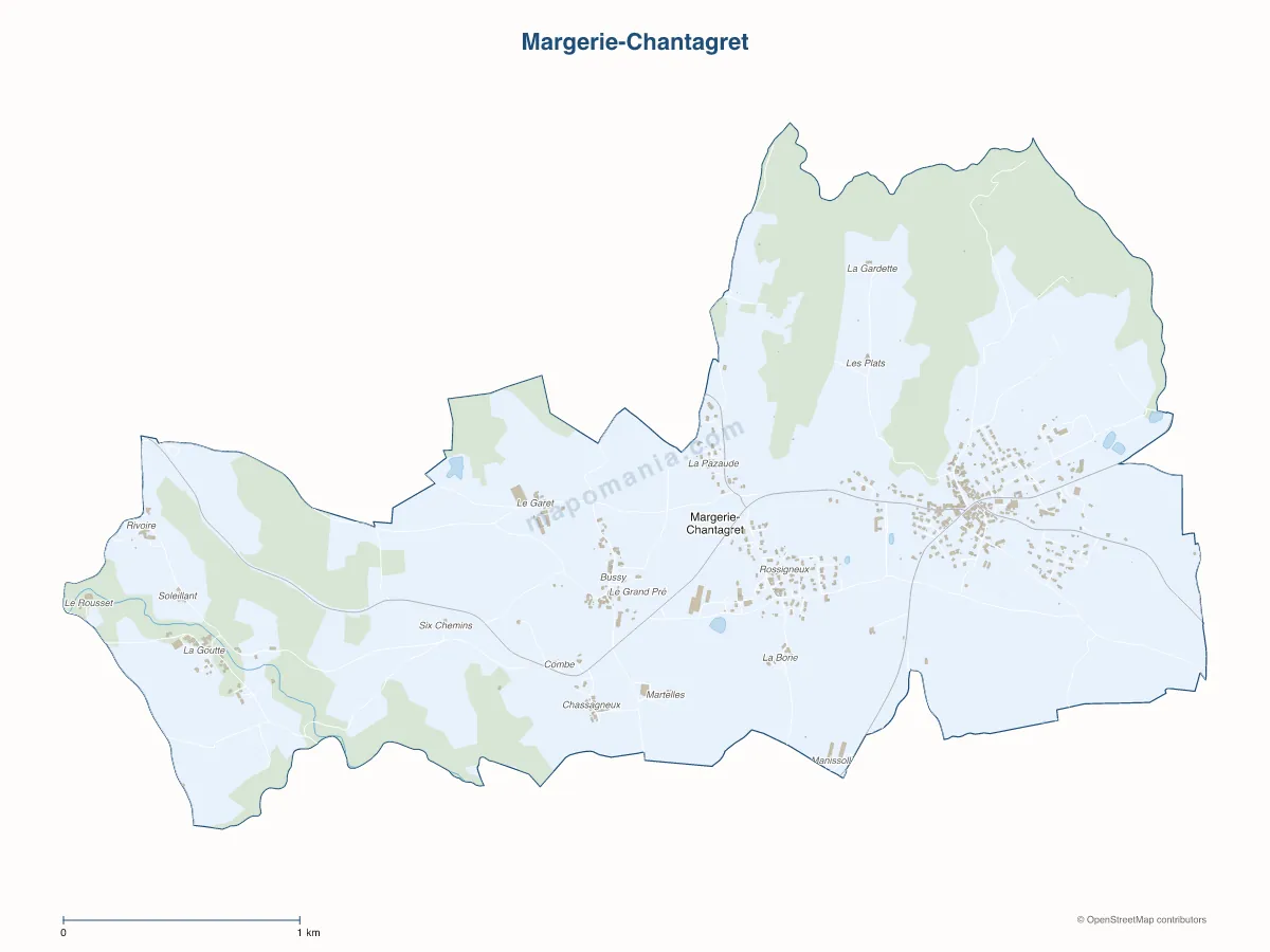 Carte de Margerie-Chantagret à personnaliser