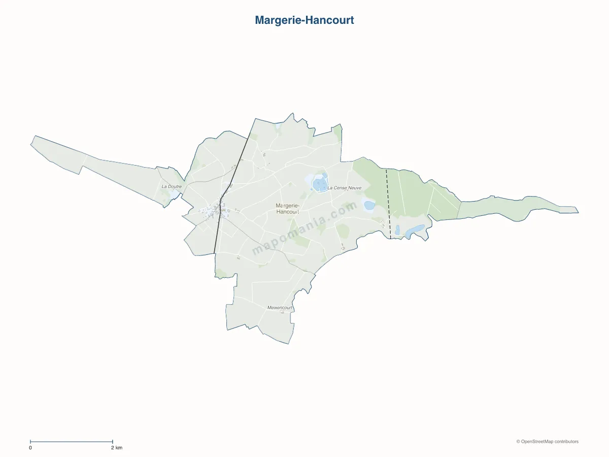 Carte de Margerie-Hancourt à personnaliser