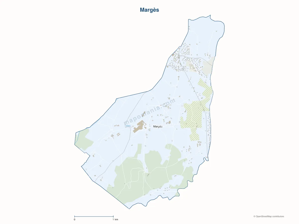 Carte de Margès à personnaliser