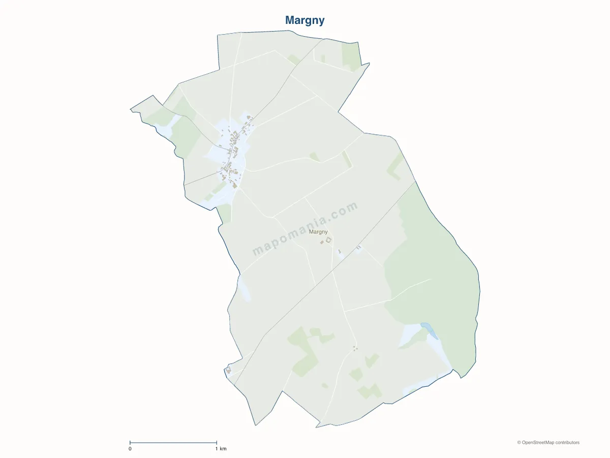 Carte de Margny à personnaliser
