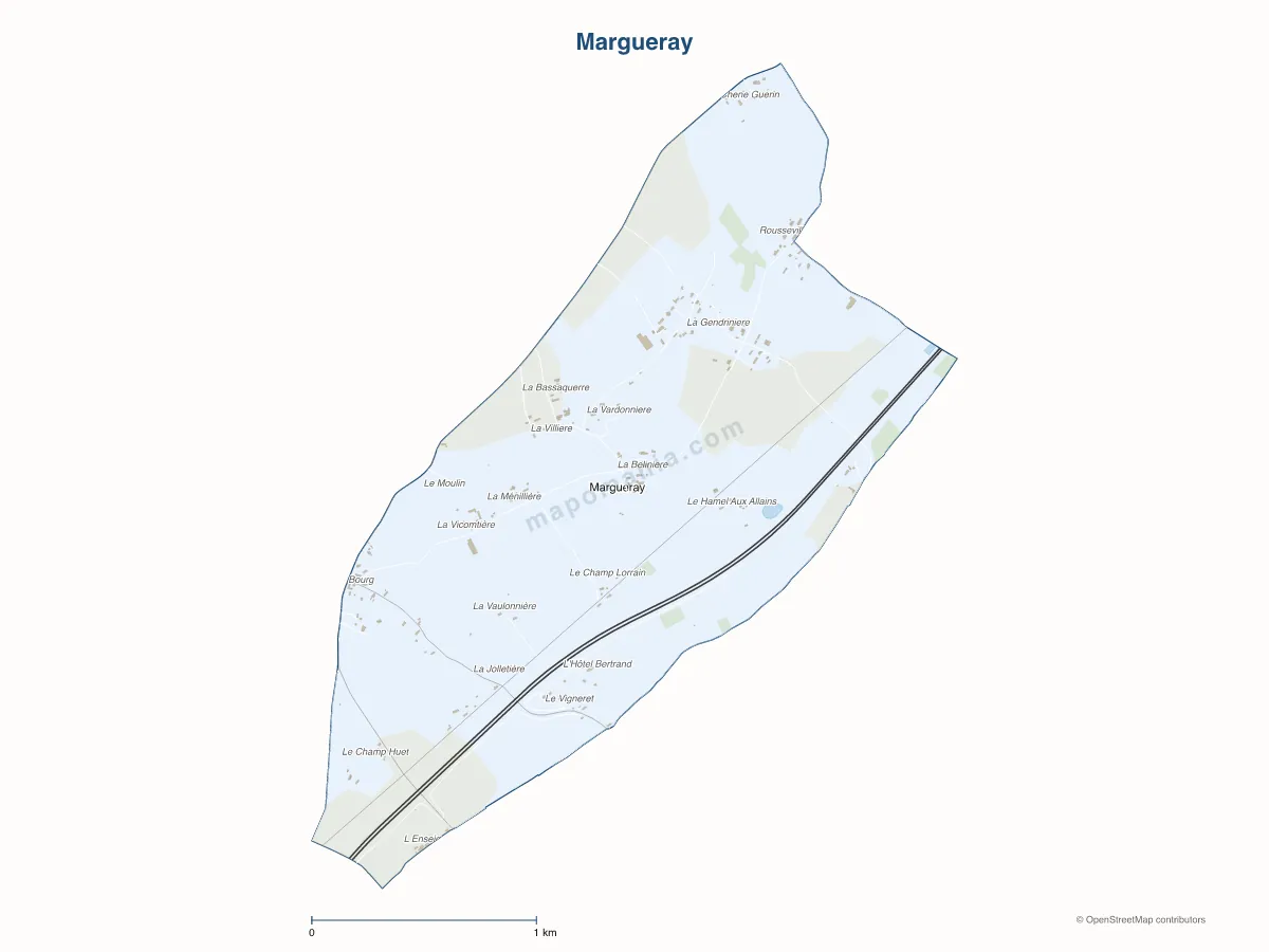 Carte de Margueray à personnaliser