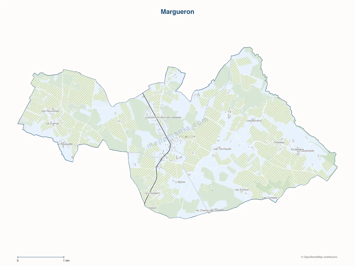 Carte de Margueron à personnaliser