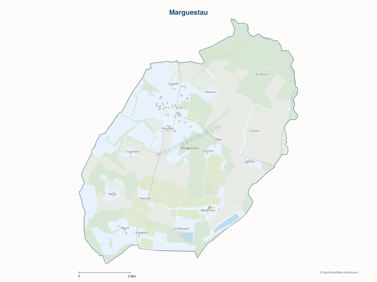 Carte de Marguestau à personnaliser