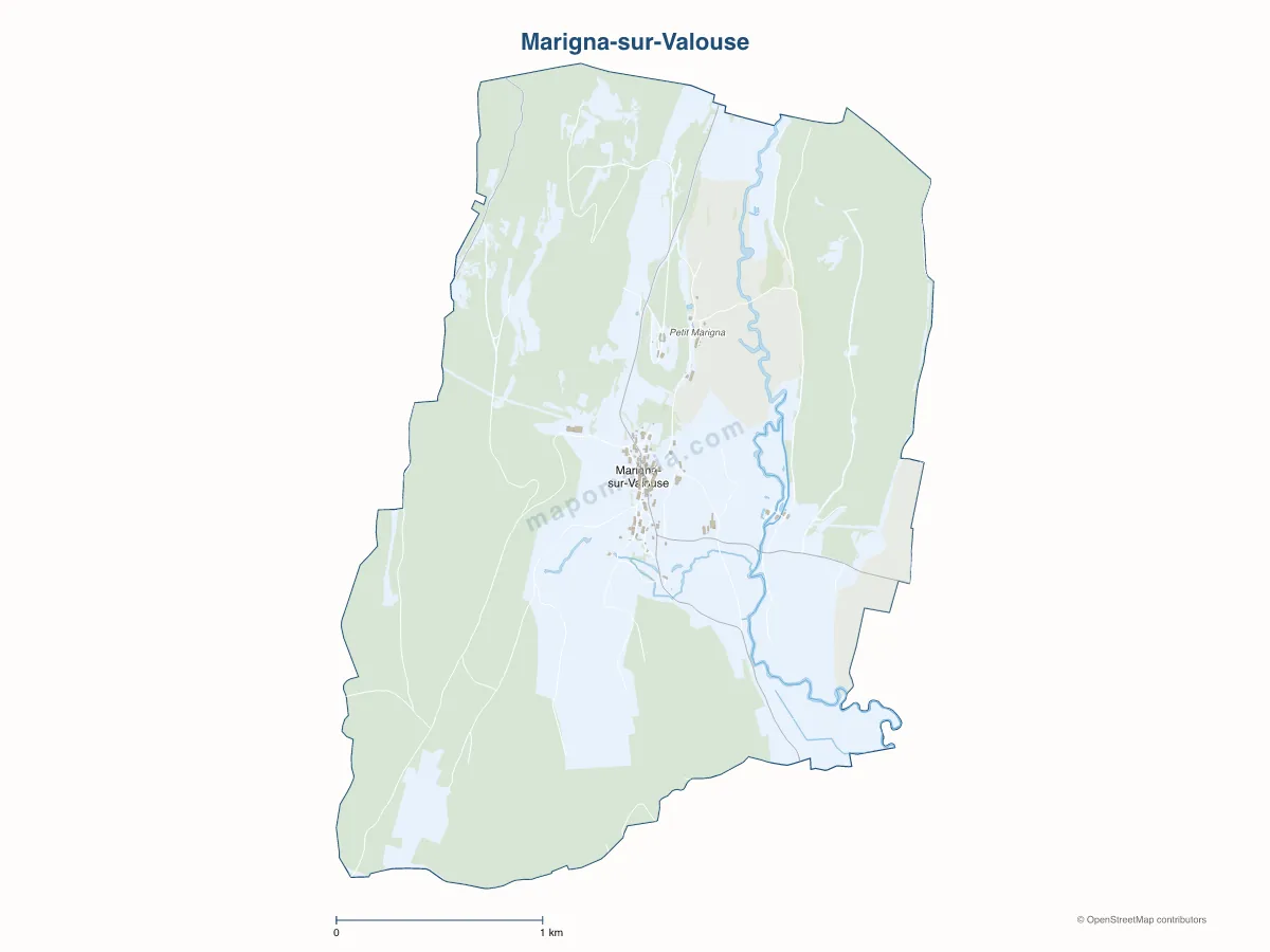 Carte de Marigna-sur-Valouse à personnaliser
