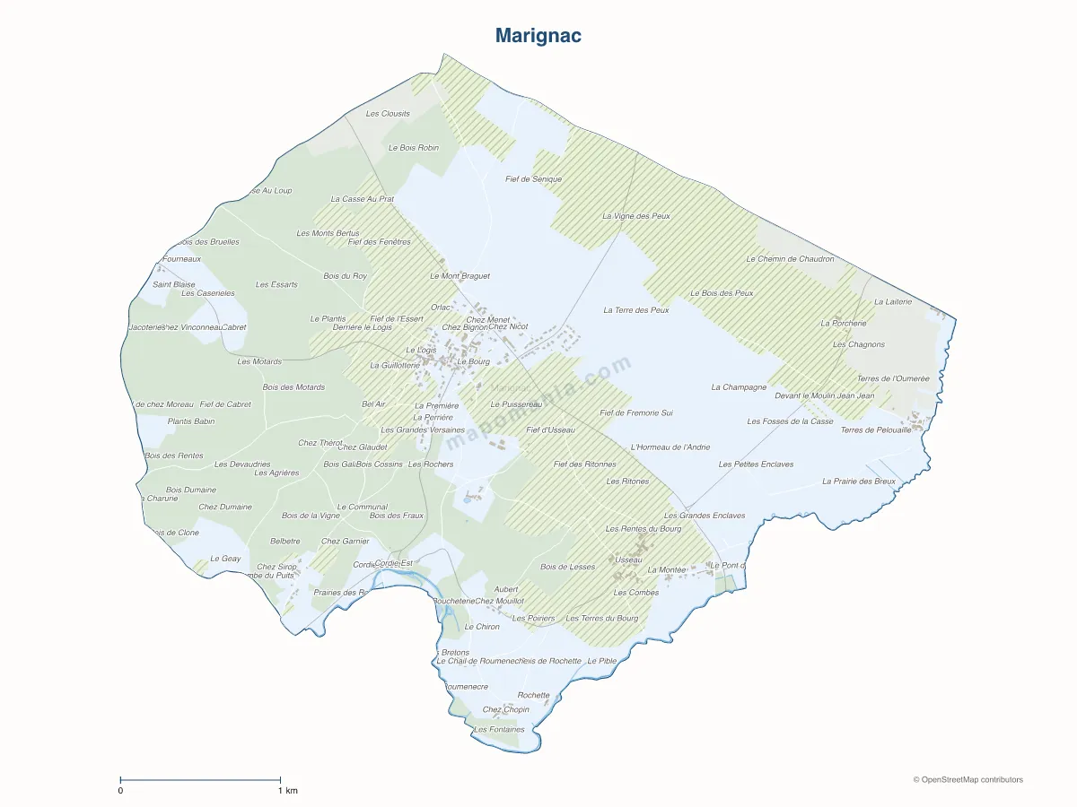 Carte de Marignac à personnaliser