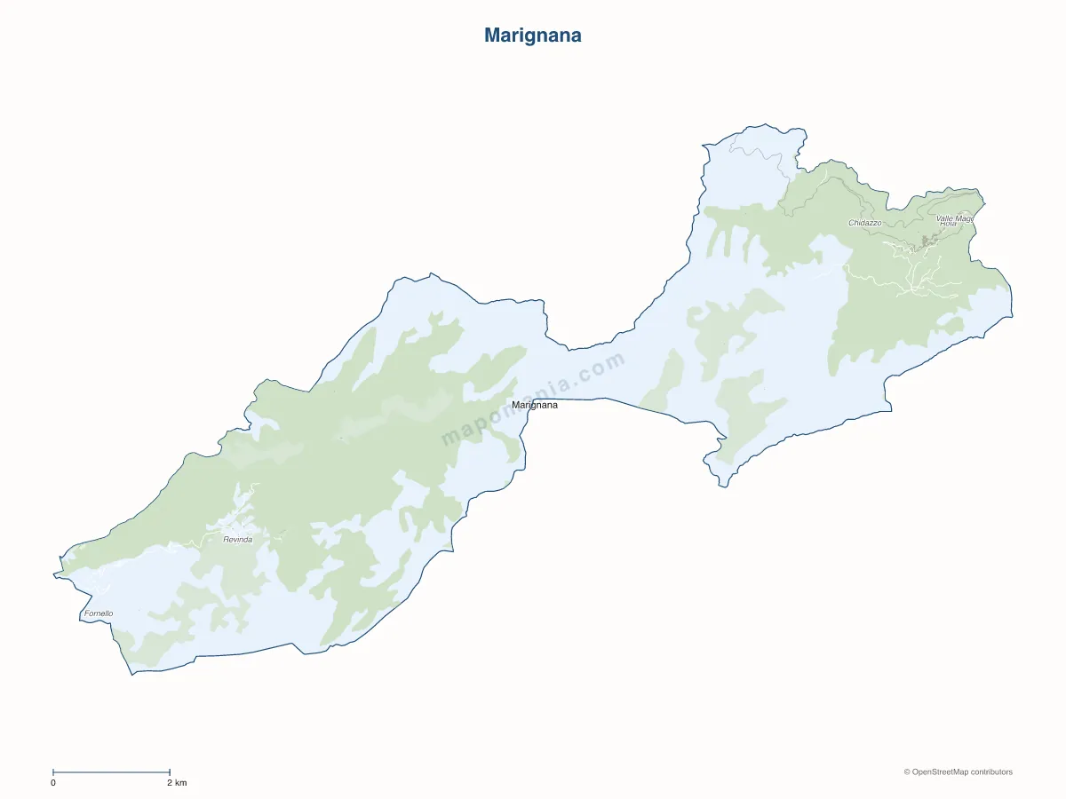 Carte de Marignana à personnaliser