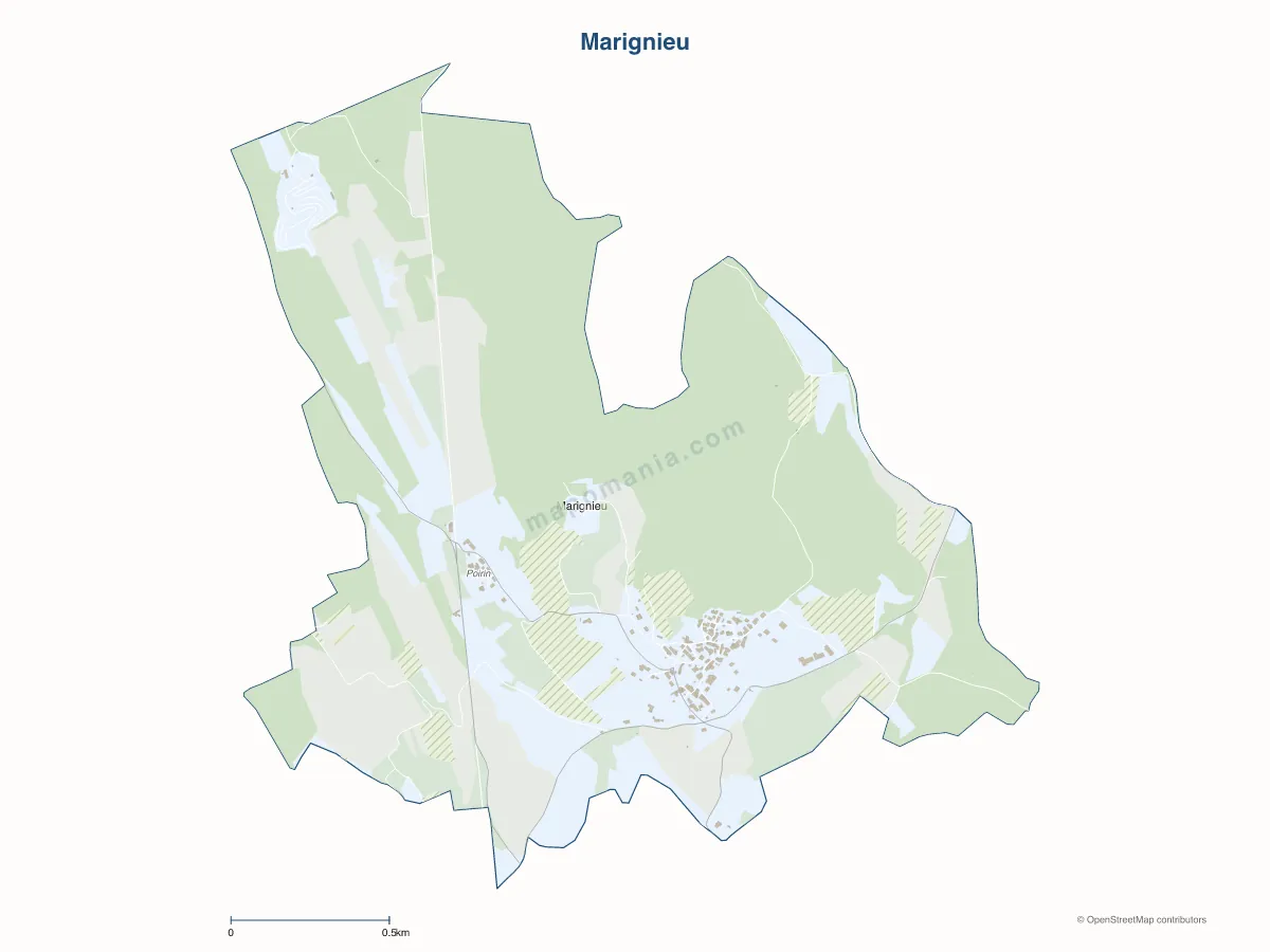 Carte de Marignieu à personnaliser