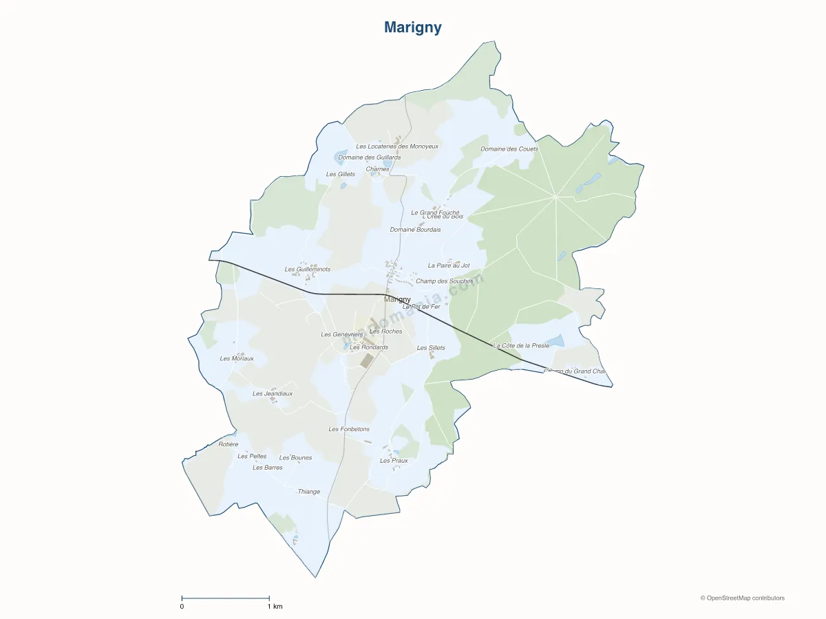 Carte de Marigny à personnaliser