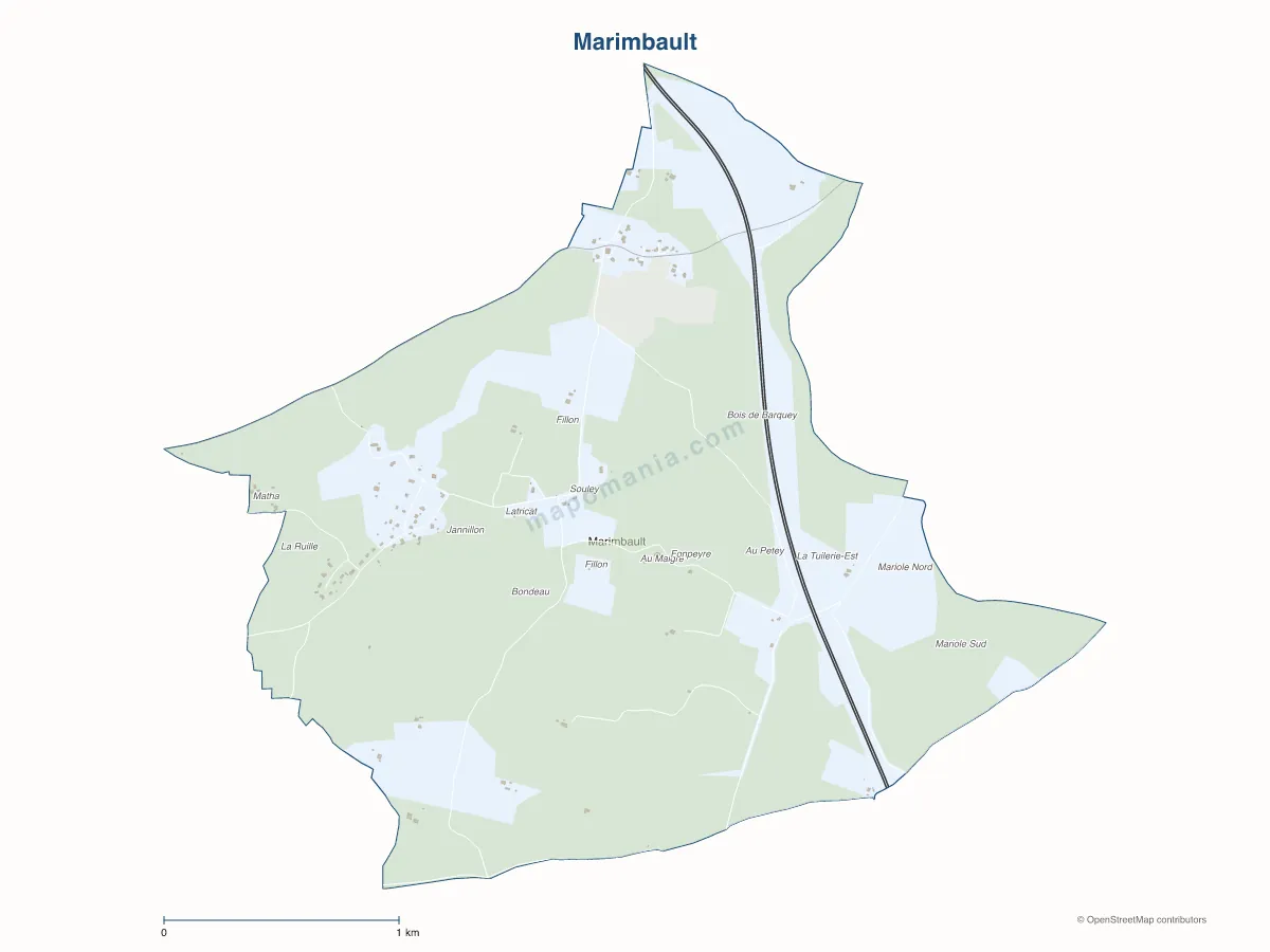Carte de Marimbault à personnaliser