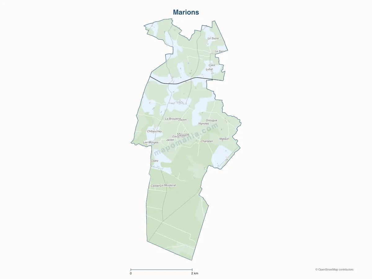 Carte de Marions à personnaliser