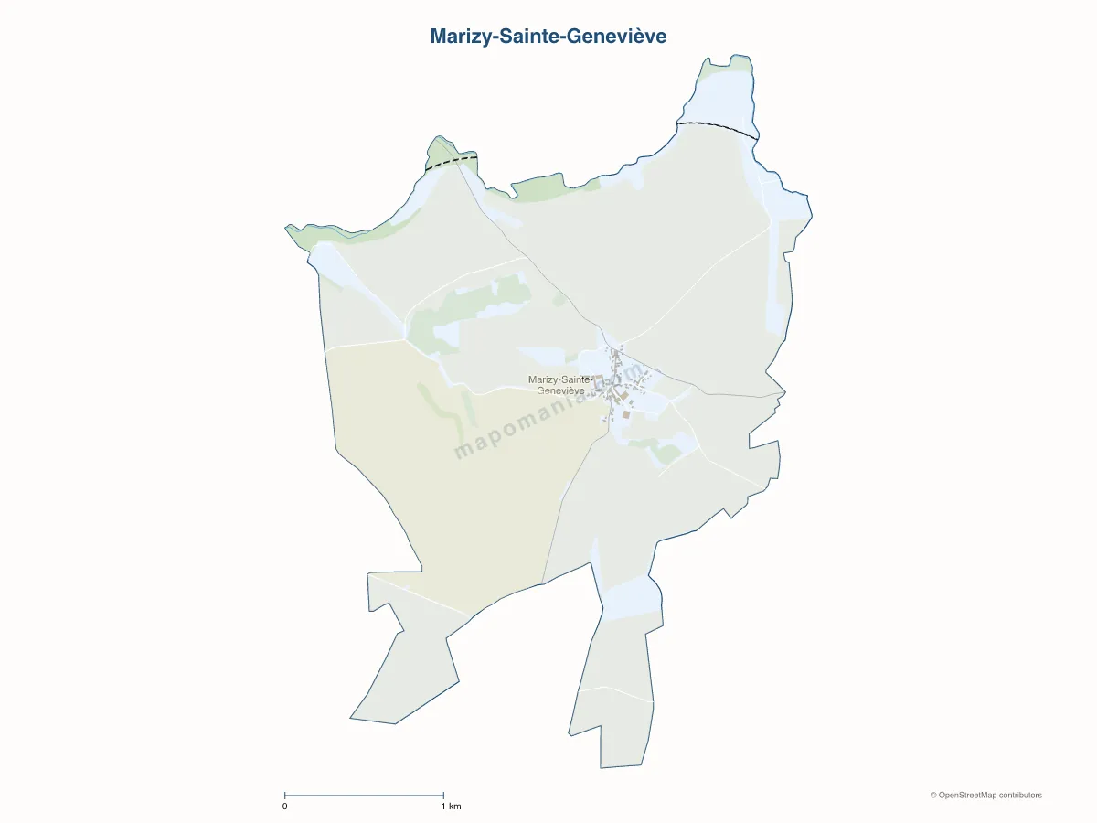 Carte de Marizy-Sainte-Geneviève à personnaliser