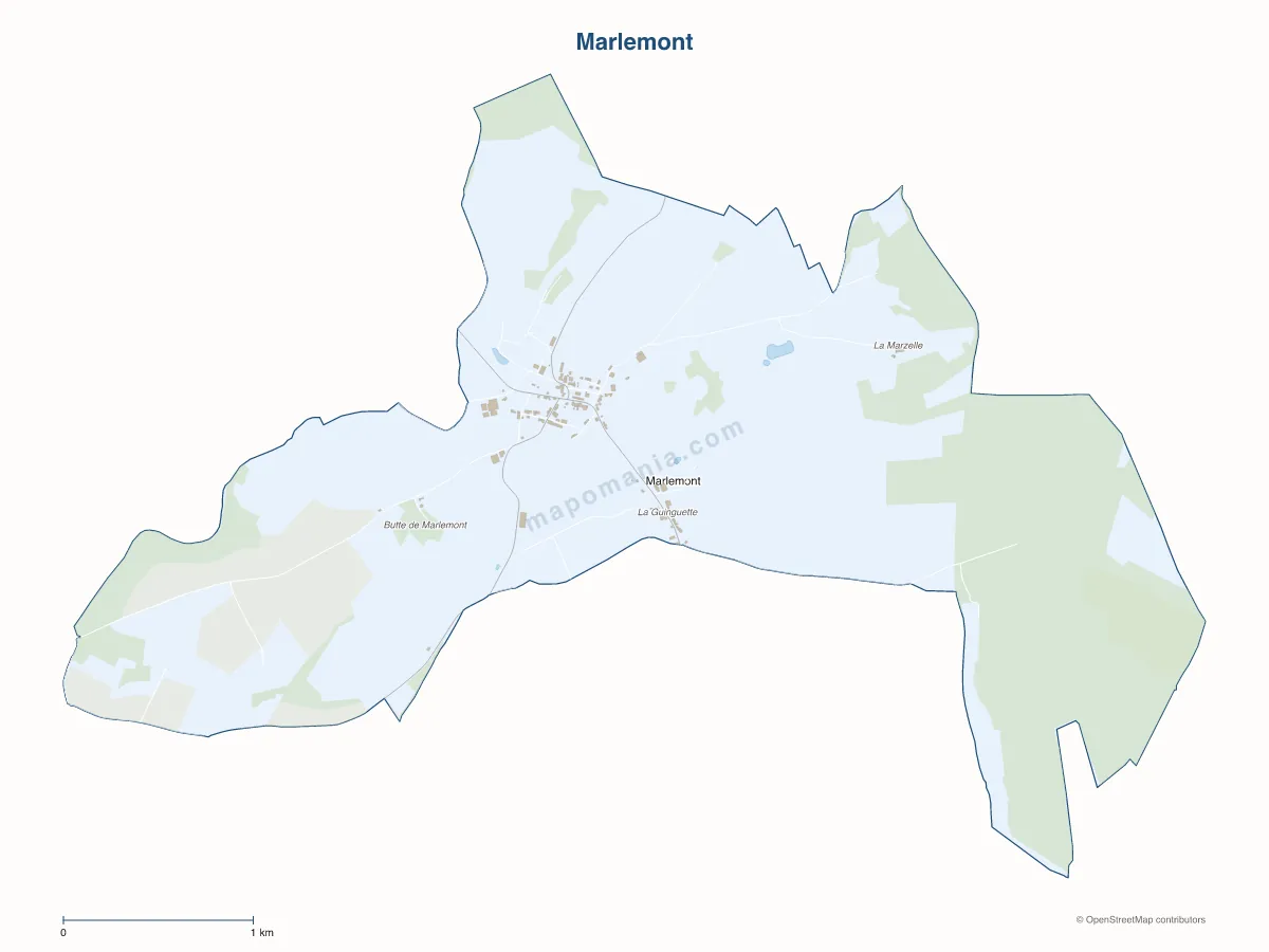 Carte de Marlemont à personnaliser